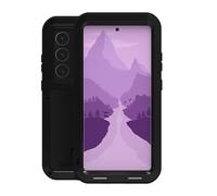 LOVE MEI Coque pour Samsung Galaxy S24 Ultra - [sans protecteur d'écran] - Coque de protection intégrale en métal robuste pour sports de plein air - Résistante aux chocs et à la poussière (noir, S24