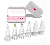 LOVE MEI Embouts de stylet de rechange pour Apple Pencil 1ère et 2ème génération, USB-C et Pro, iPad Pro, embouts de stylet Apple avec étui diamant