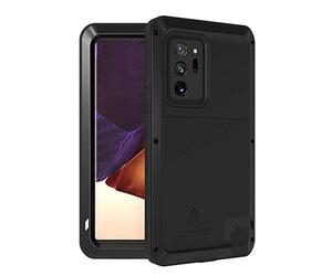 LOVE MEI pour Samsung Galaxy Note 20 Ultra Coque, Heavy Duty Robust Aluminium Métal Coque Antichoc Anti-Drop Anti-poussière Hybride Bumper Cover pour Samsung Galaxy Note 20 Ultra (6,9") (Noir)