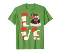 Love Melanin Pull de Noël Moche Fille Noire Magic Queen T-Shirt