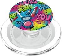Love Mine You Happy Makeup Graffiti Chic Girs and Womens PopSockets PopGrip pour MagSafe
