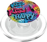 Love Mine You Happy Makeup Graffiti Chic Girs and Womens PopSockets PopGrip pour MagSafe
