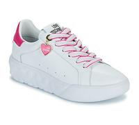 Love Moschino Baskets basses FUXIA HEART+GOLD in Blanc 37