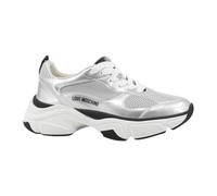 Love Moschino - Baskets Laminées et en Mesh - Femme - Chaussures - Gris - Taille: 36 EU