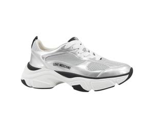 Love Moschino - Baskets Laminées et en Mesh - Femme - Chaussures - Gris - Taille: 36 EU