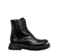 Love Moschino bottes de combat femme JA24124G1LIA0000 cuir logo Nero boot botte