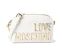Love Moschino Enameled Logo Sac à bandoulière 20 cm blanc
