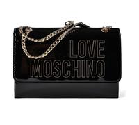 Love Moschino Enameled Logo Sac à bandoulière 25 cm noir