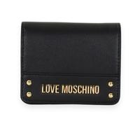 Love Moschino, Femme, Accessoires, Noir, Taille: ONE Size Portefeuille avec Plaque Logo