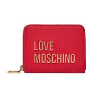 Love Moschino, Femme, Accessoires, Rouge, Taille: ONE Size Portefeuille rouge avec fermeture éclair et plaque logo