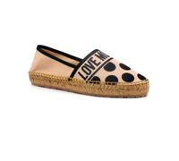 Love Moschino, Femme, Chaussures, Beige, Taille: 39 EU Espadrilles à Logo Brodé