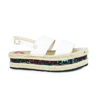Love Moschino, Femme, Chaussures, Blanc, Taille: 40 EU Sandales Plates