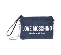 Love Moschino, Femme, Sacs, Bleu, Taille: ONE Size Signature Love Denim Wallet