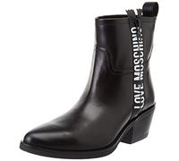 Love Moschino Femme Stivaletti da Donna, Pre Collezione Autunno Inverno 2021 Bottine, Noir, 38 EU