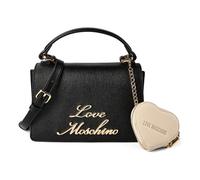 Love Moschino Heart Charm Sac à main Cuir véritable 21 cm noir