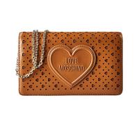 Love Moschino - Heart Pierced Clutch Bag - Femme - Accessoires - Brun - Taille: ONE Size