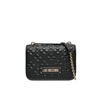 Love Moschino Quilted Laminated Sac porté épaule noir, femme