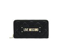 Love Moschino PORTAF.Portefeuille matelassé en polyuréthane Noir, pour Femme, Unique