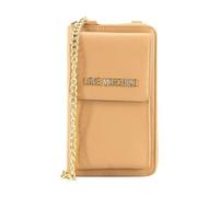 Love Moschino Portefeuille avec bandoulière, 20 x 12 x 2,5 cm, sable, rouge, Grande, matelassé