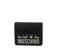 Love Moschino Portefeuille pour femme de marque, modèle JC5731PP0MKD0, fabriqué en cuir synthétique., Noir
