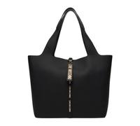 Love Moschino - Sac Shopper Souple avec Breloque Logo - Femme - Sacs - Noir - Taille: ONE Size