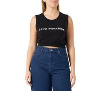 Love Moschino Top Cropped, Noir, 42 Femme
