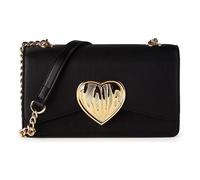Love Moschino Victory Heart Sac à bandoulière Cuir véritable 21.5 cm noir