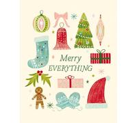 Love Muchly Greeting Cards: Holiday - Merry everything (Pack of 6)