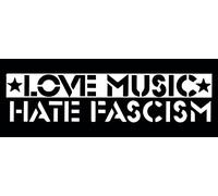 LOVE MUSIC - HATE FASCISM Lot de 10 autocollants