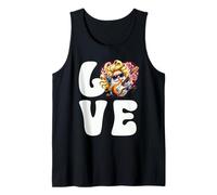 Love Music Heart Graphic For Rocker Mom Guitar Player Gnome Débardeur