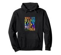 Love Must Be Louder dans des Couleurs Arc-en-Ciel Sweat à Capuche