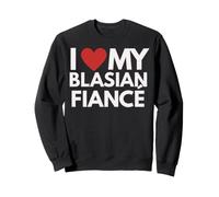 Love My Blasian Fiance Black Asian Pride Engaged Engagement Engagement Sweatshirt