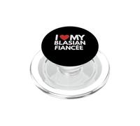 Love My Blasian Fiancee Black Asian Pride Engaged Engagement Engagement PopSockets PopGrip pour MagSafe