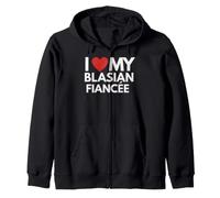 Love My Blasian Fiancee Black Asian Pride Engaged Engagement Engagement Sweat à Capuche