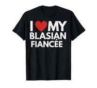 Love My Blasian Fiancee Black Asian Pride Engaged Engagement Engagement T-Shirt