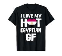 Love My Egyptian Girlfriend Drapeau Égypte Cœur Couple T-Shirt
