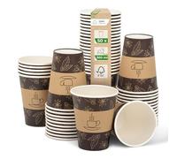 Love Nature Gobelets Jetables de 300 ml - Lot de 50 Gobelet Carton - Gobelet Cafe Jetable - Verre Jetable à Café à Emporter