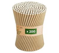 Love Nature Paille Carton 200 Pieces - Pailles Jetables Kraft - Paille en Papier Écologique en Biodégradable é Recyclable