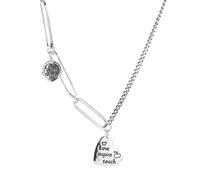 Love Necklace Women's 925 Vintage Distressed Hip-Hop Sweater Chain Thai, 40+5cm
