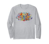 Love Needs No Words Puzzle Art de Sensibilisation à l'Autisme Manche Longue