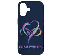 Love Needs No Words Puzzle de Sensibilisation à l'Autisme Cœur Autisme Coque pour iPhone 17