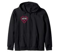 Love Never Dies Cœur victorien gothique foncé vintage romance Sweat à Capuche