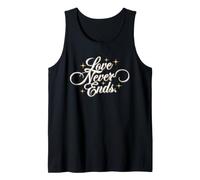 Love Never Ends - Typographie de Luxe Blanche élégante céleste Débardeur