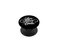 Love Never Ends - Typographie de Luxe Blanche élégante céleste PopSockets PopGrip Adhésif