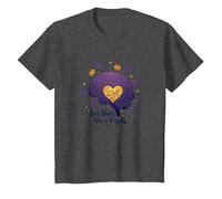Love Never Forgets Brain Heart Alzheimers Sensibilisation à la maladie d'Alzheimer T-Shirt, Enfant, Chiné Foncé, 2 Ans