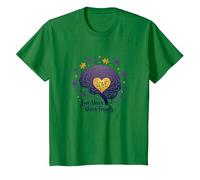 Love Never Forgets Brain Heart Alzheimers Sensibilisation à la maladie d'Alzheimer T-Shirt, Enfant, Vert Kelly, 3 Ans