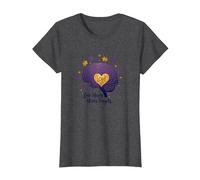 Love Never Forgets Brain Heart Alzheimers Sensibilisation à la maladie d'Alzheimer T-Shirt, Femme, Chiné Foncé, 3XL