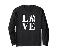 Love NY New York Skyline Vintage Street Style Design Manche Longue