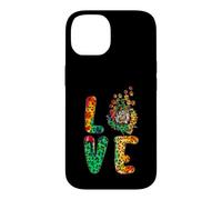 Love Old English Chien de Berger Tournesol imprimé léopard Coque pour iPhone 14
