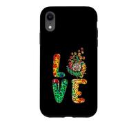 Love Old English Chien de Berger Tournesol imprimé léopard Coque pour iPhone XR